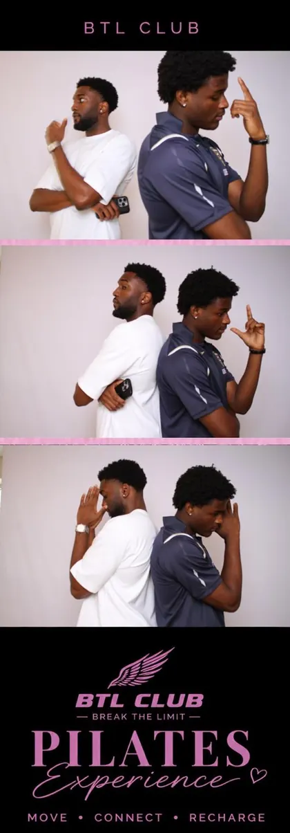 BTL Club Pilates Experience brand activation photo strip